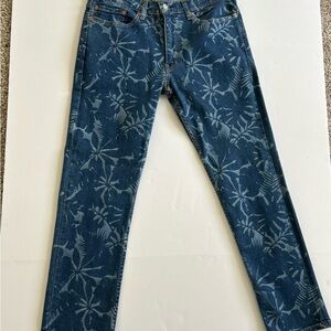 Levi's Men's Floral Blue Jeans